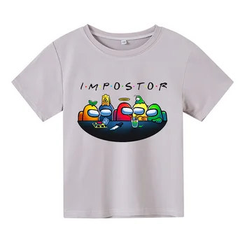 Jocuri pentru copii Printre Noi T-shirt Copii Copilul de Animatie Print T-shirt Impostor Haine Băiat de 4 14Y2021 Topuri de Vara T-shirt, Blaturi