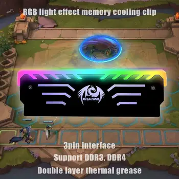 JONSBO 3 pini Interfata Desktop Memorie de Răcire Clip Lumina RGB 6 Schimbare Automată RAM de Răcire Vesta