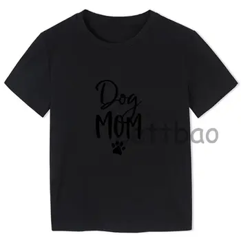 Kawaii Câine Mama Laba Copii T-shirt Nou Ulzzang Casual pentru Copii Tricou Distractiv Imprimate Topuri de Vara Tricouri Harajuku Îmbrăcăminte