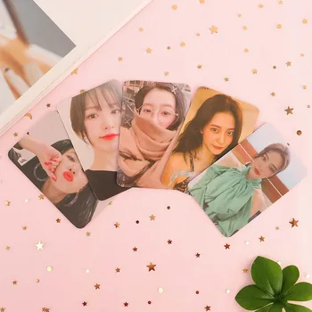 KPOP Catifea Roșie carte Poștală FOTO Carduri 5 Buc K-pop Catifea Roșie Yeri BUCURIE SeulGi Wendy LOMO Card Kpop Photocard Album