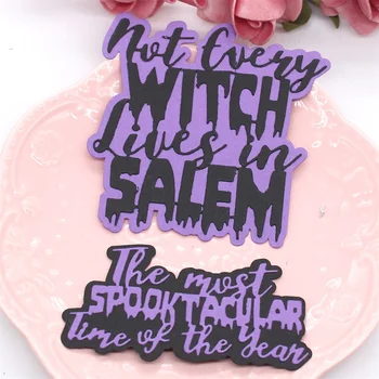 KSCRAFT Halloween Umbra Cuvinte Tăiere de Metal Moare Șabloane pentru DIY Scrapbooking Decorative Relief DIY Hârtie Card
