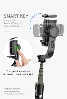 L08 Portabile Smartphone Gimbal Stabilizator Selfie Stick Portabil Pliabil Mini Trepied cu Wireless Bluetooth Vlog