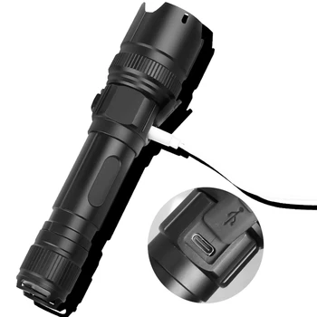 Lanterna LED-uri XHP rezistent la apa 3 Moduri de Iluminare cu Zoom Vanatoare Camping Lampa Lanterna Reîncărcabilă Alimentat de Baterie Lanterna
