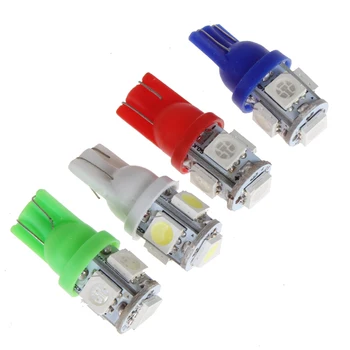 LED-uri W5W CU 5 SMD 5050 Super-Luminos LED-uri Lumini de Pană Lumini Sursă de Înlocuire Becuri Lămpile de Interior pentru Masina/Motocicleta de mai Multe Culori