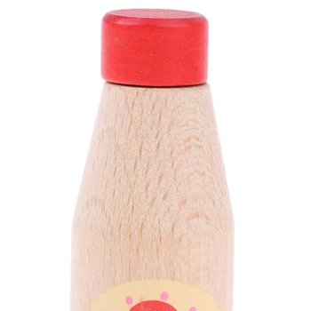 Lemn Monofazate De Fag Ketchup Sticla De Joaca Copii Alimentare Pretinde Joc De Rol Bucătărie Condimente De Gătit Jucarii Creative