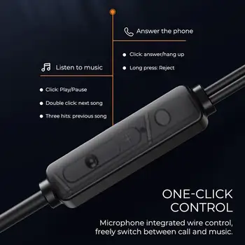 Lenovo QF310 3.5 mm cu Fir Căști Bas Grele Stereo în Ureche Căști Auriculare Volumul de Control Compatibile Pentru Telefoane Mobile, Laptop-uri
