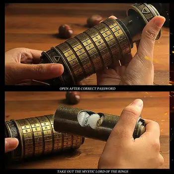 Leonardo Da Vinci Code Jucării Metal Criptex Încuietori de Nunta Cadou de Ziua Îndrăgostiților Scrisoare Parola de Evacuare Camera de Recuzita