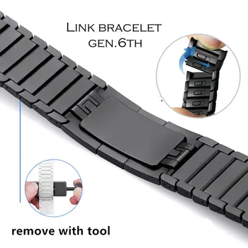 Link Brățară Curea Pentru iWatch SE 6 5 4 3 2 1 Oțel Inoxidabil Reglabil Brățară de Metal Pentru Apple Watch Band 42mm 38mm 40mm 44mm