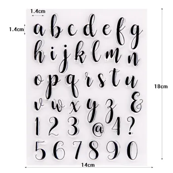Literele Alfabetului, Numere de Clar Timbre de Cauciuc pentru DIY Scrapbooking Card Transparent Timbre de a Face Album Meserii de Hârtie Decor