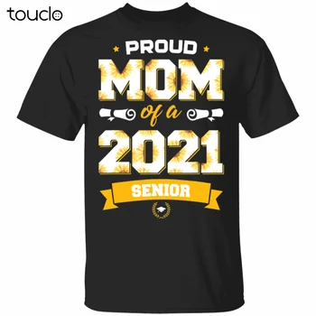 Mamă Mândră De O Clasă De 2021 Senior Florale Mama Absolvire T-Shirt
