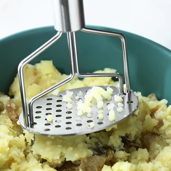 Manual Mașină De Tocat Cartofi Din Inox Potato Ricer Dual Apăsați Alimente Piure Presor Piure De Cartofi Legume Instrumente Ustensile De Bucătărie