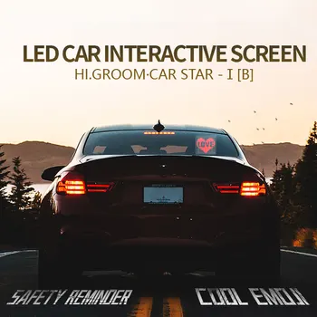 Masina LED Display Ecran APP Bluetooth de Control GIF Programabile Mesaj de Imagini Emoticoane Personalizate Controlate de Bord Accesorii Auto