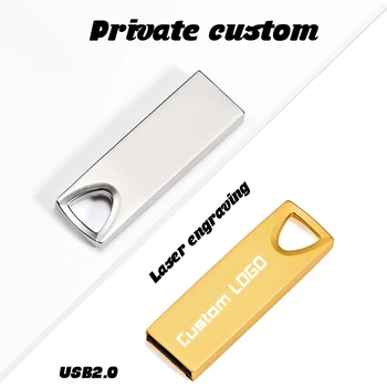 Metal USB 2.0 Unitate de memorie original stick USB de vânzare fierbinte pendrive 8G/16G/32G/64G/128G (10 BUC gratuit LOGO-ul)U disc cadou transport gratuit