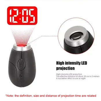 Mini Digital de Proiectie Ceas cu LED Portabil Ceasuri Cu Timp de Proiectie Ceas Digital Lumina de Noapte Proiector Magic Ceas
