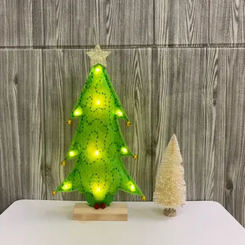 Mini Pom de Crăciun cu Lumini LED Ornamente Festival Desktop Masă Casă de Vacanță Decorare Cadou de Crăciun
