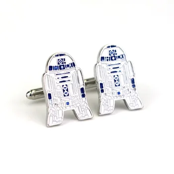 Moda Bijuterii Barbati Designer Butoni Star Wars Robot Design Culoare Albastru de Cupru de Calitate butoni Accesorii