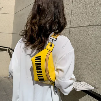 Moda de vara pentru Femei Talie Sac Piept Geanta din Piele PU rezistent la apa borseta Umar Messenger Banana Sac Multifuncțional Pachet de Talie