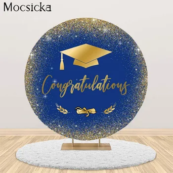 Moscicka Felicitări Petrecere de Absolvire Fundaluri de Licență Capac de Grâu eEars Recuzită Personaliza Rotund Cerc Coperta Foto Studio