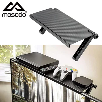 Mosodo TV Raftul de Sus Ecranul Computerului Caddy de Depozitare Reglabile Suport Monitor Rack Suportul pentru Media Box Joc Consola Router