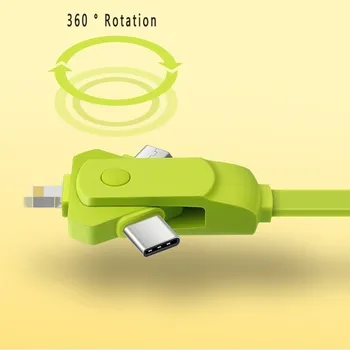Multi function cablu USB 3 în 1 cablu rotativ pentru 1phone C cablu de încărcare pentru 1phone Huawei Samsung HTC Xiaomi tip c cablu