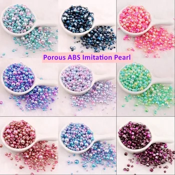 Multi Opțiune 3/4/5/6/8mm Rotund Imitație de Culoare Curcubeu Plastic gaură Pearl Margele DIY pentru a Face Bijuterii Accesorii 10g