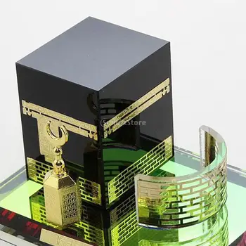 Musulman Cristal Aurit Kaaba Model De Artizanat Showpiece Arhitecturii Islamice