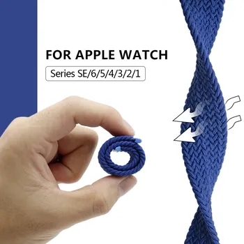 Nailon Trupa pentru Apple Watch SE/6/5/4/3/2/1 Țesute Elastice Watchband pentru Iwatch 38/40 mm 42/44mm Correa Apple Watch 5 pentru Apple