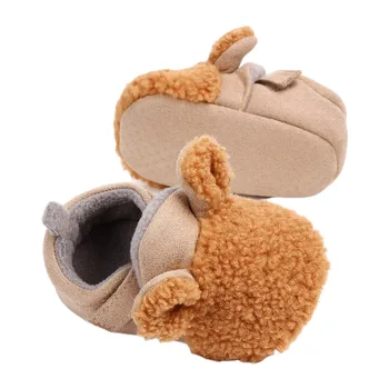 New Sosire Copilul Nou-Născut Pantofi Drăguț Pentru Copii Fete Băieți Papuci De Casă Prewalker Ține De Cald Anti-Alunecare De Iarnă Animal Prima Walker