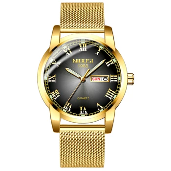 NIBOSI Cuplu Ceas rezistent la apa 2019 Brand de Lux Bărbat și Femeie Bărbați Ceasuri Elegante, Ceasuri Femei Inoxidabil Relogio Feminino