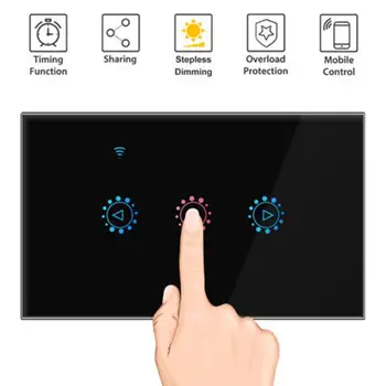 Noi 220V Inteligent Wifi Touch Control Întrerupător Variator fără Trepte Compatibil cu Alexa Google Asistent Ewelink Smart Touch Comutator de Lumină