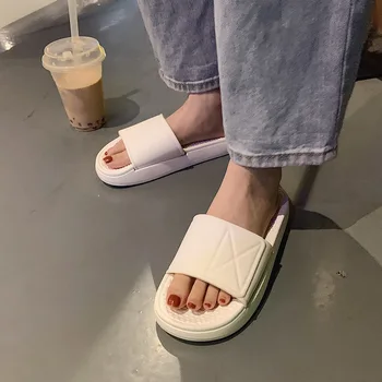 Noi Vara Sandale Papuci De Casa Pentru Femei Platforme Casual Sneaker De Masaj De Lux Vulcaniza Pantofi Moale De Culoare Solidă Două Seturi