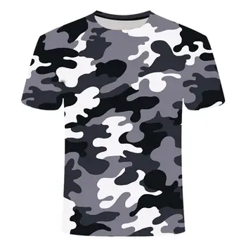 Nou în aer liber, cu Uscare Rapida, T-Shirt de sex Masculin Tactice de Camuflaj, cu Mâneci Lungi Gâtul Rundă de Sport Militar Tricou Camuflaj 3d T-Shirt