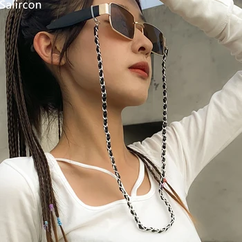 Noua Moda coreeană PU ochelari de Soare Femei Lanț de Primăvară Vacanță de Vară Ochelari Lanț Accesorii Punk Temperament Bijuterii 2021