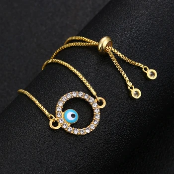 Noua moda de aur rotund comoara albastru deochi brățară farmec moda reglabil doamnelor cadouri bijuterii en-gros