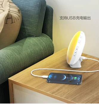 Noul LED de Lemn Ceas cu Alarmă Digital serviciu de Trezire Inteligent Electronic de Birou de Masa Pentru Living WiFi USB Alimentat Desktop Ceasuri din Lemn
