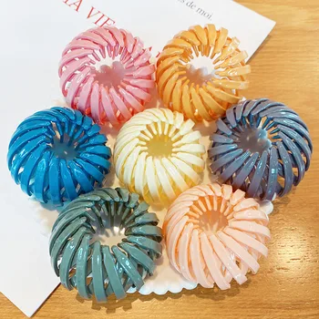Nouă Femei Fete Drăguț Bomboane Culori Plastic Cuib de Pasăre Forma Întinde Părul Gheare Bun Maruko Bentita Instrument Moda Accesorii de Par
