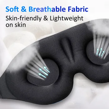Ochi Patch-uri Reutilizabile Moale, Relaxați-vă 3D Dormit Masca de Ochi Elastic Bandă Ajustabilă Căptușit Acoperire pentru a Călători Ochi Petic Femei Bărbați