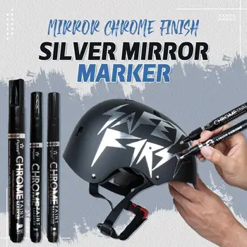 Oglindă de argint Marker DIY Vopsea Oglindă Finisaj Cromat Apă UV Rezistent Student Consumabile Meșteșuguri Accesorii Pen