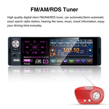 P5130 Radio Auto MP5 Player 1 Din Autoradio 4.1 Inch Touchscreen Stereo al Mașinii Player Bluetooth RDS