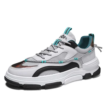 Pantofi sport Barbati Casual Ușoare ochiurilor de Plasă Respirabil Verde Fluorescent Confortabil Jogging Vara de Mari Dimensiuni Adidași Alb