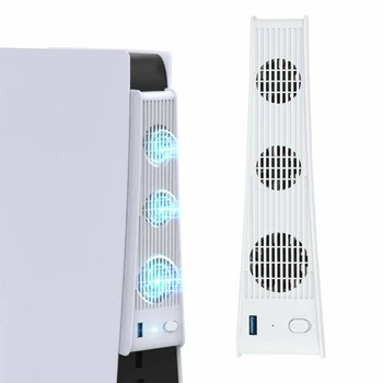 Pentru PS5 Consola Gazdă de Răcire 3-Ventilator Cooler Joc Externe Accesorii Console de Răcire Cu LED Albastru Pentru PS5 Consola de Jocuri