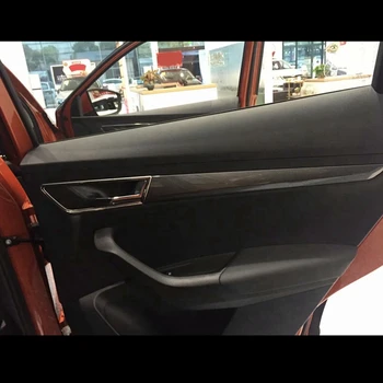 Pentru Skoda Karoq Ușă Interioară Castron Tapiterie Auto Body Styling Benzi din Oțel Inoxidabil Cadru Interior Mâner Accesorii 2020