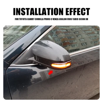 Pentru Toyota Corolla, Camry Prius Vios CHR Yaris Venza Avalon Altis Scroll Dinamic LED-uri Lampa de Semnalizare Oglinda Laterala Memento Lumina