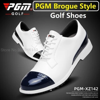 Pgm Pantofi De Golf Pentru Barbati Pantofi Super Din Piele Pantofi Sport Impermeabil Respirabil Anti Skid Pantofi Brogue Stil Adidasi 39-45