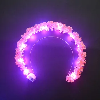 Pink Glow Luminos LED Stick Stele Crown Corn Bagheta Flash de Lumină Ochelari, Bentita Hairwear Concert Propunerii Pentru Femei Fete Cadouri Jucărie