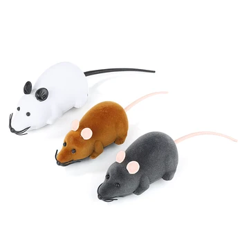 Pluș Mouse-Ul Mecanic Mișcare Rat De La Distanță Fără Fir Electronice Rat Pisoi Noutate Amuzant Animale De Companie Furnizează Animale De Companie Cadou Jucarii Pisica Pisica Catel