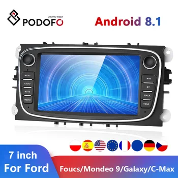 Podofo Android 8.1 aparate de Radio Auto 2 Din cu GPS Auto Multimedia player 7