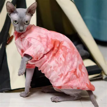 Primavara Vara Cat Îmbrăcăminte pisoi Jumper Pisica Drăguț Haine Pisica fara par Designer Haine de pisică Sfinx haine