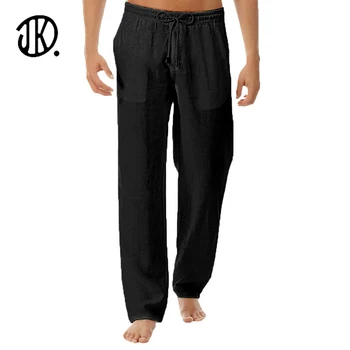 Primăvara Bărbați Supradimensionate, Pantaloni Homewear Respirabil Cordon Pantaloni Largi Pentru bărbați Casual Ultra-subțire Pantaloni Lenjerie de pat din Bumbac Om Pantaloni