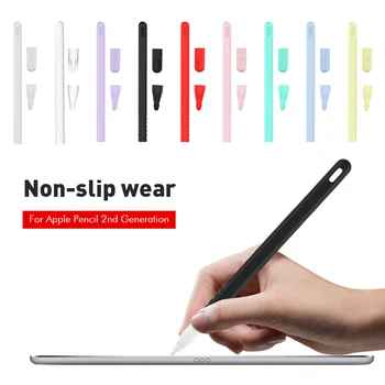 Protectie moale din Silicon Grip Piele Caz Acoperire pentru Apple Pencil a 2-a Generație Manșon de Protecție Pentru apple Pentru iPad 2 pen